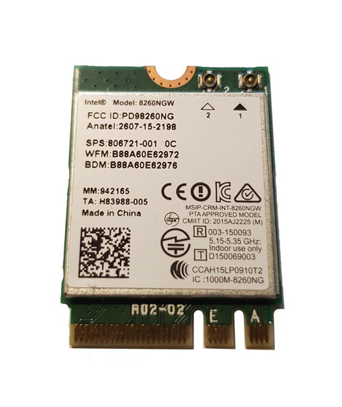 806721-001 - HP Wireless-AC 8260NGW WiFi Bluetooth Network Card