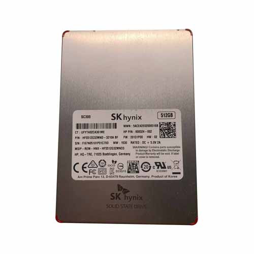 808324-002 - HP 512GB SATA 6Gb/s 2.5" SSD