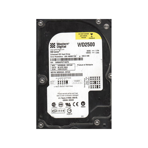 HSBHCVJAH - Western Digital 250GB 7200RPM IDE 8MB 3.5" HDD