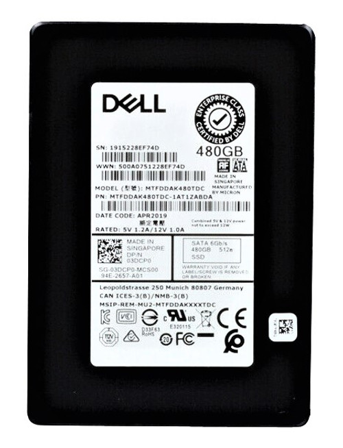 Micron 5200 ECO 480GB TLC SATA SSD MTFDDAK480TDC-1AT1ZABDA - 2.5 Drive
