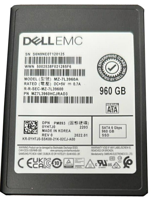 MZ-7L3960A - Dell 960GB SATA 6Gb/s 2.5" Read Intensive SSD