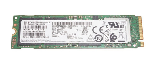 MZVLB256HBHQ-000L2 - Samsung 256GB PCIe NVMe 3.0 x4 M.2 2280 SSD