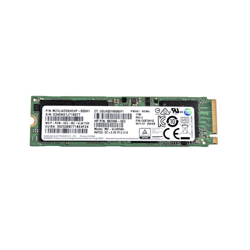MZVLW256HEHP-000H1 - Samsung 256GB PCIe NVMe 3.0 x4 M.2 2280 SSD