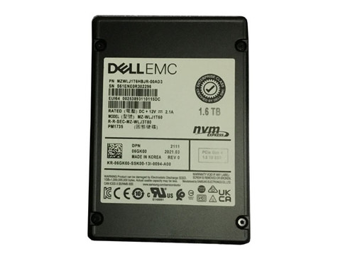 MZ-WLJ1T60 - Dell 1.6TB SAS NVMe 2.5" Mixed Use SSD