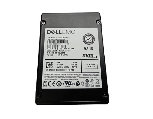 MZ-WLJ6T40 - Samsung 6.4TB PCIe NVMe 2.5" SSD
