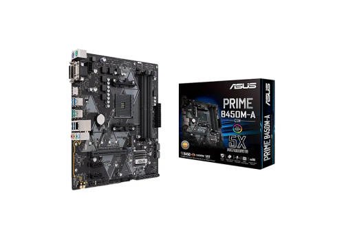 PRIMEB450M-A/CSM - Asus Prime B450M-A/CSM Motherboard AM4 AMD B450 Micro-ATX DDR4 Ryzen 3rd/2nd/1st Gen Support