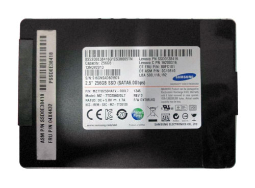 SSD0E38416 - Lenovo 256GB SATA 6Gb/s 2.5" SSD