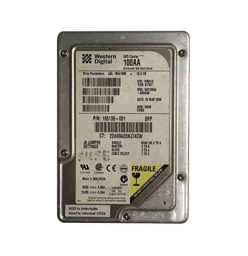 WD100AA - Western Digital 10GB 5400RPM EIDE 2MB 3.5" HDD