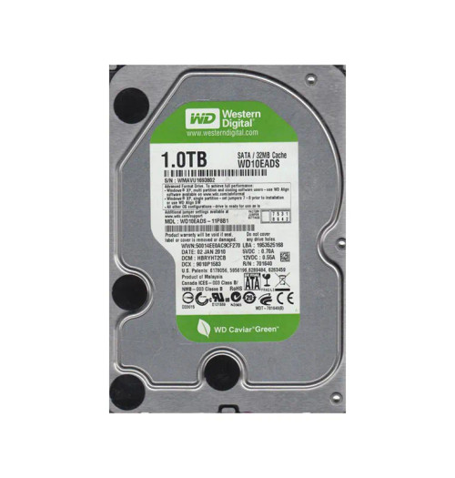 WD10EADS-11P8B1 - Western Digital 1TB 5400RPM SATA 3Gb/s 32MB 3.5" HDD