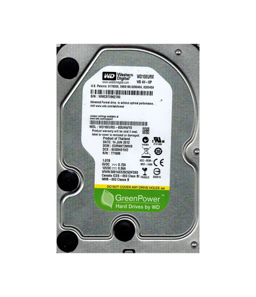 WD10EURX-63UHWY0 - Western Digital 1TB 5400RPM SATA 6Gb/s 64MB 3.5" HDD