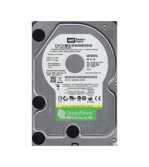 WD10EVVS-63E1B1 - WESTERN DIGITAL 1TB 5400RPM SATA 3.5" HDD