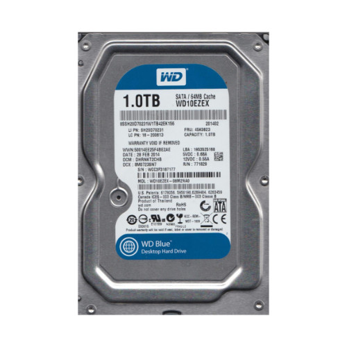WD10EZEX-08M2NA0 - Western Digital 1TB 7200RPM SATA 6Gb/s 64MB 3.5" HDD
