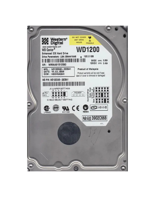 WD1200AB-22CBA1 - Western Digital 120GB 5400RPM EIDE 3.5" HDD