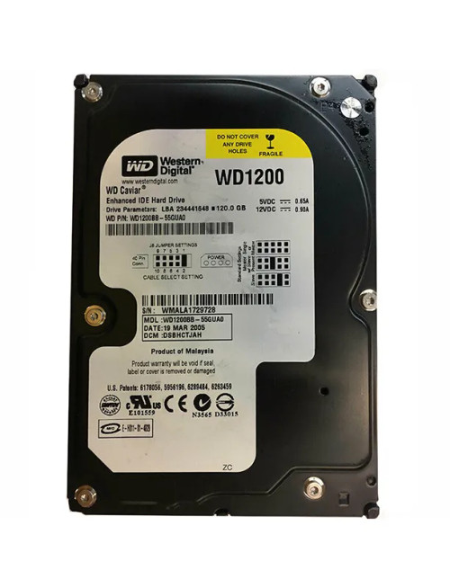 WD1200BB-55GUA0 - Western Digital 120GB 7200RPM EIDE 2MB 3.5" HDD
