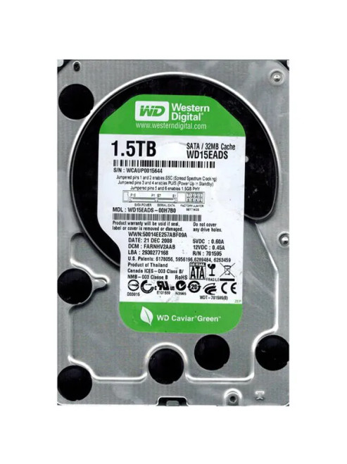 WD15EADS-00H7B0 - Western Digital 1.5TB 5400RPM SATA 3Gb/s 32MB 3.5" HDD