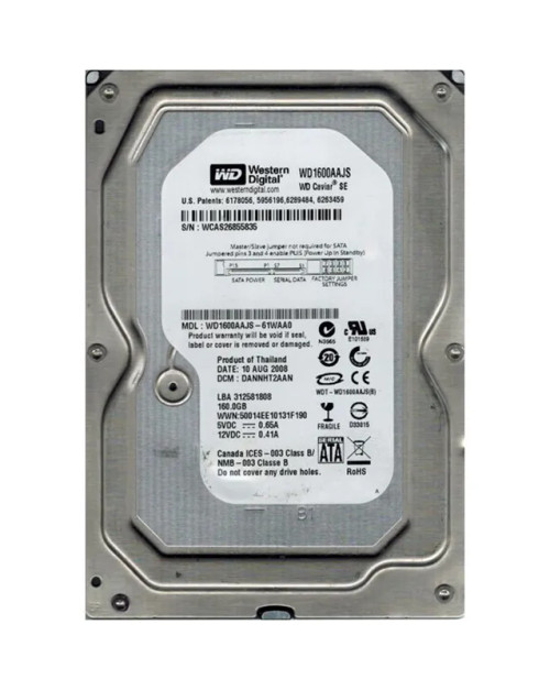 WD1600AAJS-61WAA0 - Western Digital 160GB 7200RPM SATA 3.5-Inch HDD
