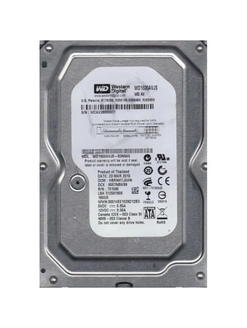 WD1600AVJS-63N9A0 - Western Digital 160GB 7200RPM SATA 3Gb/s 3.5" HDD