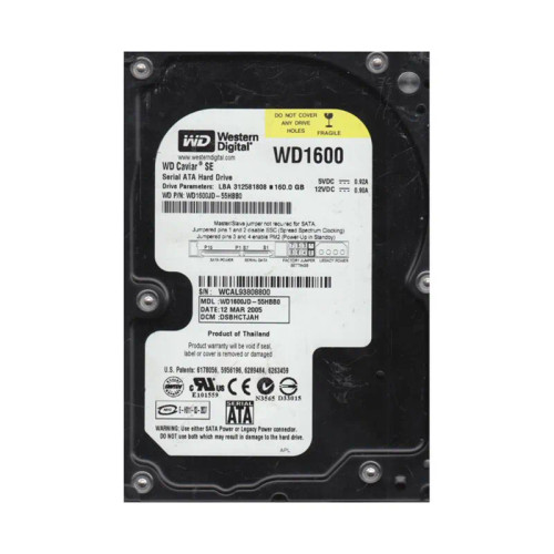 WD1600JD-55HBB0 - Western Digital 160GB 7200RPM SATA 8MB 3.5" HDD