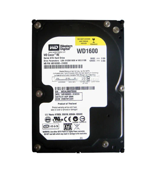 WD1600SD-01KCC0 - Western Digital 160GB 7200RPM SATA 3.5" 8MB HDD