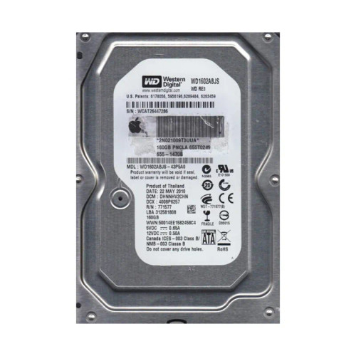 WD WD1602ABJS-43P5A0 Shop RE3 160GB 7200RPM SATA 3Gb/s 8MB