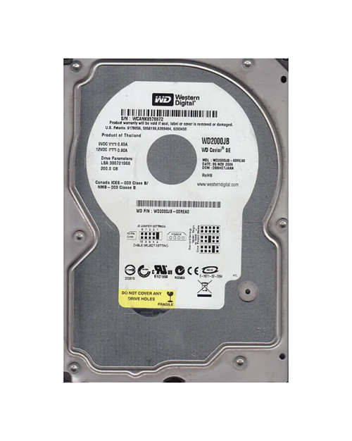 WD2000JB-00REA0 - WD 200GB 7200RPM EIDE 3.5" HDD