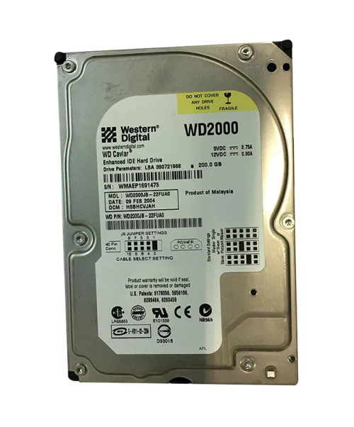 WD2000JB-22FUA0 - Western Digital 200GB 7200RPM EIDE 8MB 3.5" HDD