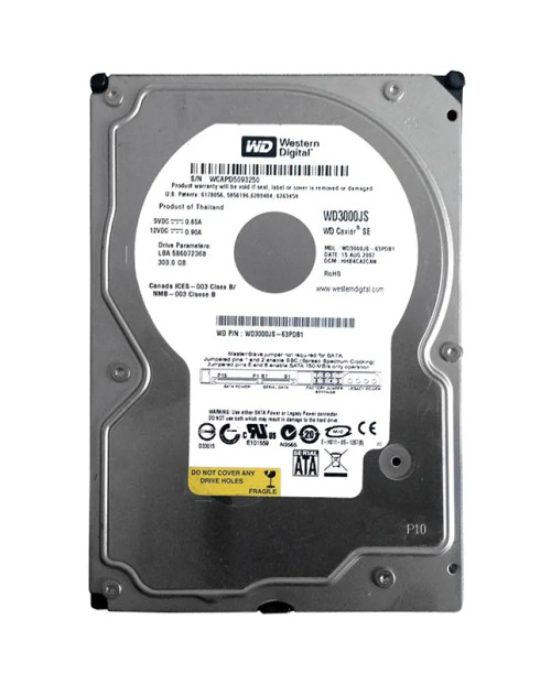 WD3000JS-63PDB1 - Western Digital 300GB 7200RPM SATA 3.5" 8MB HDD