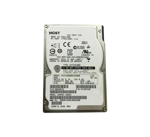 0B26033 - Hitachi 900GB 10K RPM SAS 6Gb/s 2.5" HDD