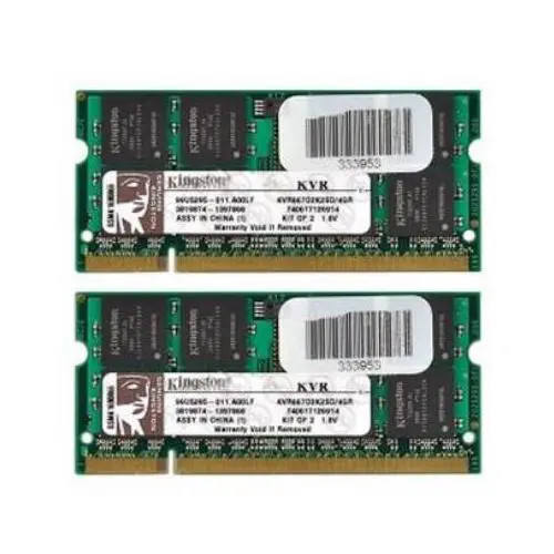 KVR667D2K2SO/2GR - Kingston 2GB DDR2-667MHz PC2-5300 200-Pin SoDimm Memory