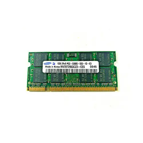 Samsung 1GB DDR2-667MHz PC2-5300 SoDimm Memory Module for Laptop - M470T2953CZ3-CE6