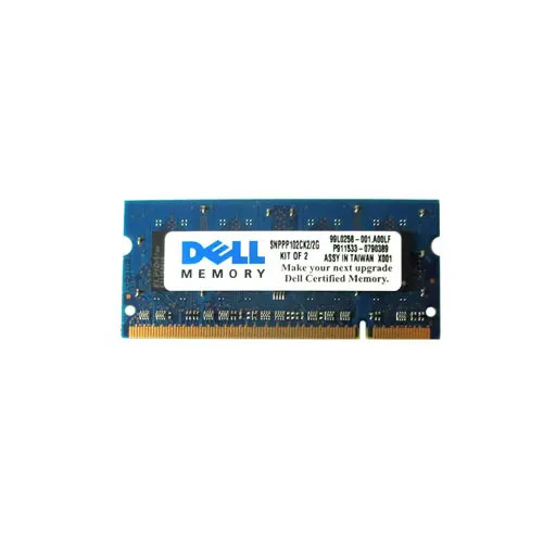 SNPPP102CK2/2G - Dell 2GB Kit DDR2-667MHz PC2-5300 200-Pin SoDIMM