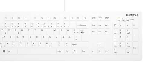 AK-C8112-FU1-W/CH - Cherry Wireless Medical Keyboard