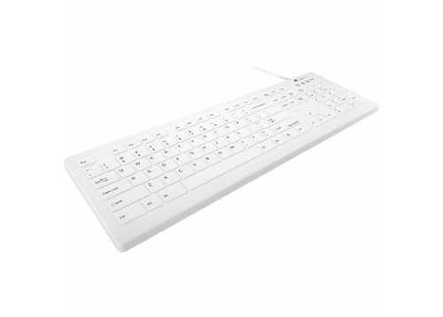 AK-C8112-US-W/EU - Cherry Corded EU Layout White Keyboard