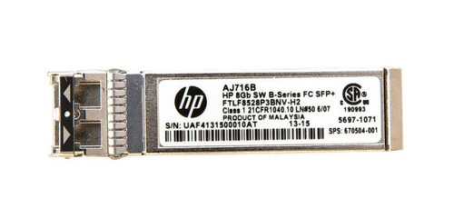 AJ716B#0D1 - HP 8Gb SFP+ 850nm Multi-Mode Fibre Channel Transceiver