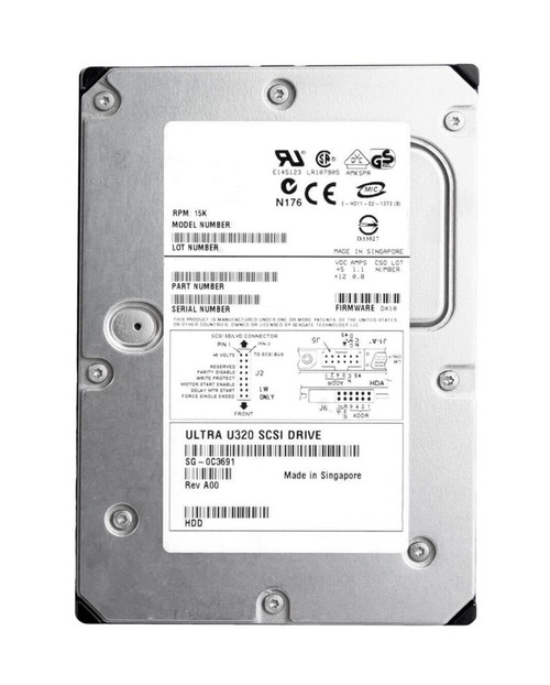 Dell 73GB 15000RPM Ultra-320 SCSI 68-Pin 8MB Cache 3.5 Internal Hard Drive for Servers