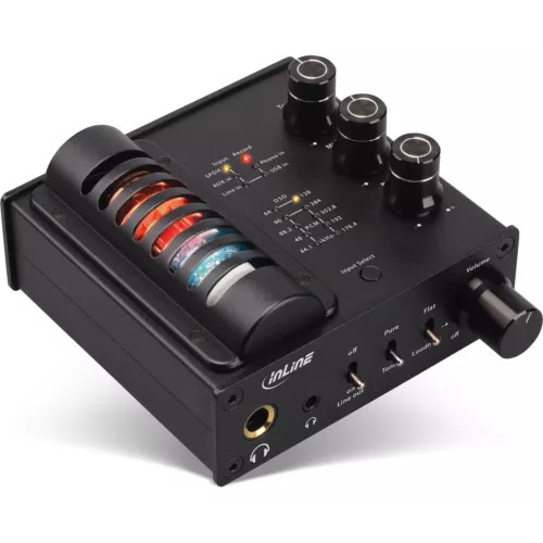 InLine 99207I AmpUSB-EQ Hi-Res DSD Headphone Tube Amplifier