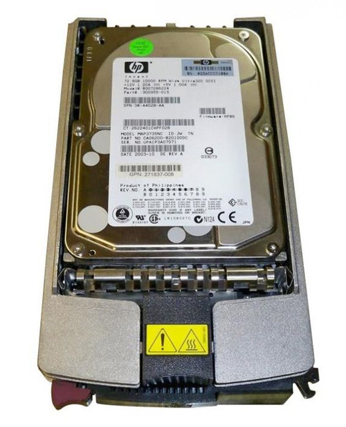 HP BD07286224 72.8gb 10000rpm Ultra-320 Scsi Hot Pluggable 3.5inch Hard Disk Drive With Tray