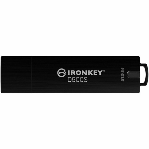 Kingston IronKey 512GB D500S FIPS 140-3 Lvl 3 AES-256 secure flash drive for data protection