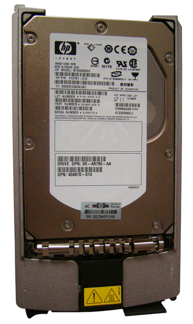 BF3008B26C - HP 300GB 15000RPM Ultra320 SCSI 80-Pin 3.5" HDD