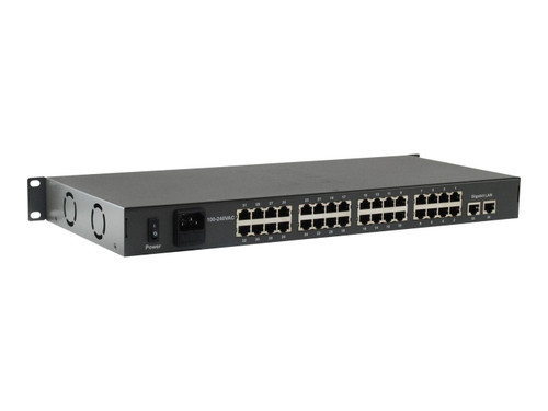 52088803 - LevelOne 32-Port 10/100 PoE+ Network Switch