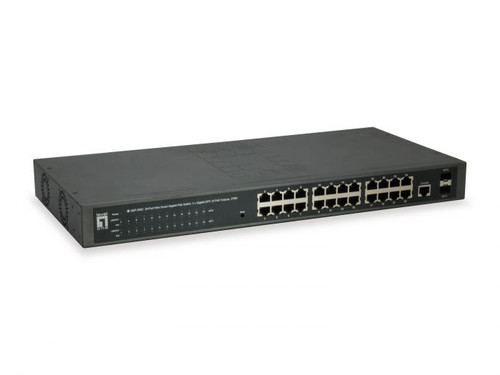 GEP-2652 - LevelOne 24-Port Gigabit PoE+ Switch with 2 SFP 370W