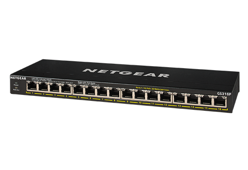 GS316P-100PES - Netgear GS316P 16-Port Gigabit PoE Switch