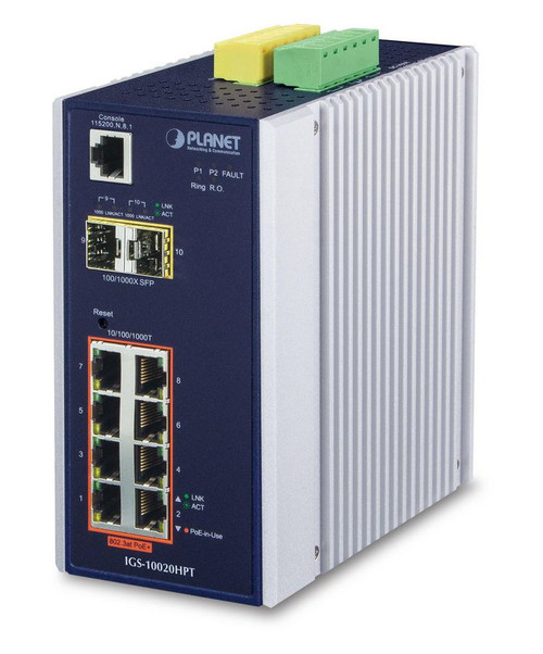IGS-10020HPT - Planet Industrial Gigabit Network Switch