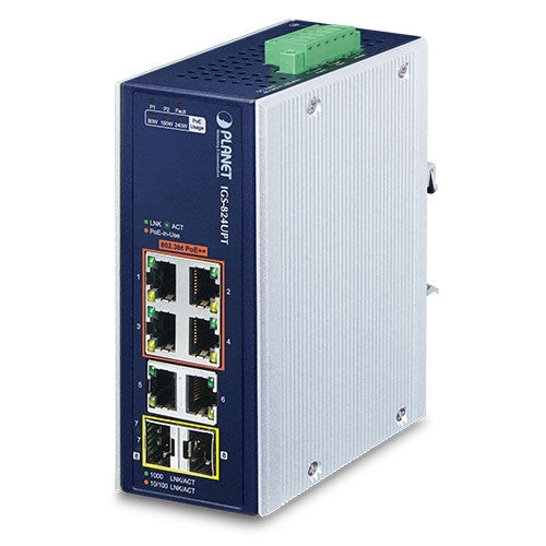 IGS-824UPT - Planet Industrial 4-Port Gigabit PoE Switch