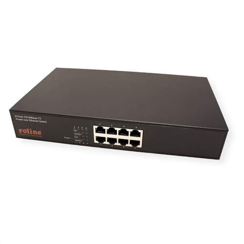 ROLINE PoE Fast Ethernet Switch with 8 Ports for efficient network connectivity