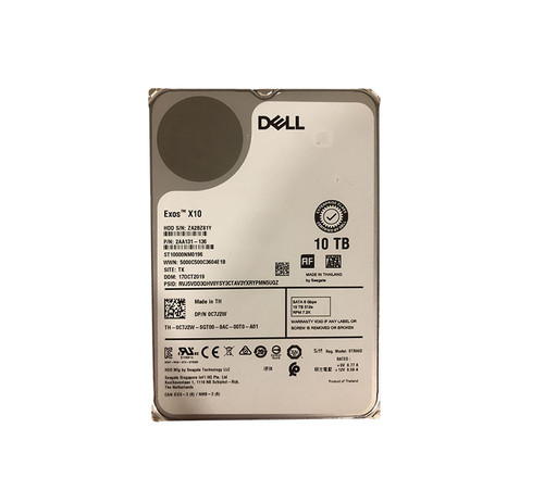 0C7J2W Dell 10TB 7200RPM SATA 6.0 Gbps 3.5 256MB Cache Hard Drive