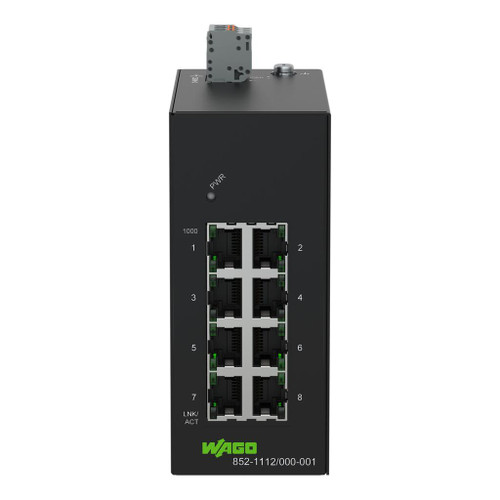 852-1112 - WAGO 8-Port 1000BASE-T Industrial Network Switch