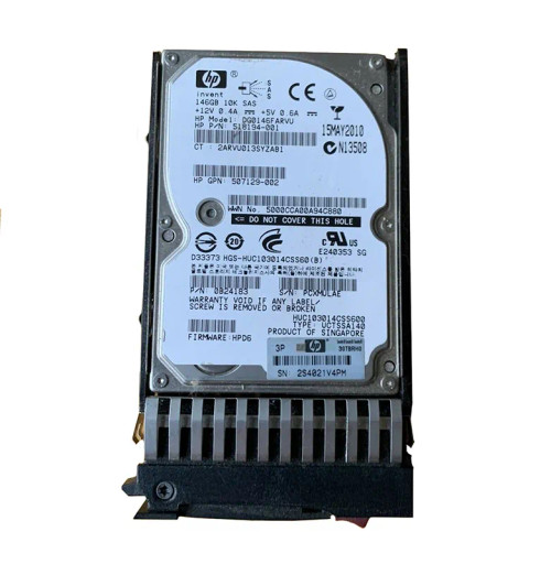 HP DG0146FARVU 146GB SAS 6Gb/s SFF Hard Drive for ProLiant Server