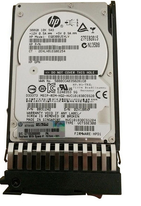 EG0300JEHLV - HP 300GB 10000RPM SAS 12Gb/s 2.5" Hot-Plug HDD