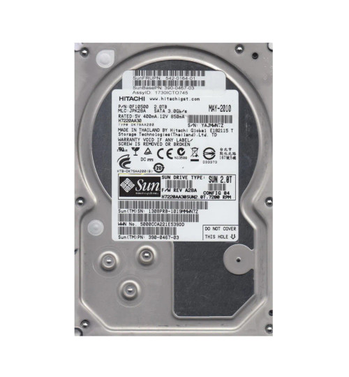 0F10500 - Hitachi 2TB 7200RPM SATA 3Gb/s 3.5" HDD